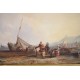 J.Le Dieu - 岸上的船隻和漁民