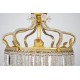 帝國風格的枝形吊燈鍍金青銅和巴卡拉風格的水晶
