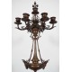 一對拿破崙三世青銅巴貝迪安風格的燭台