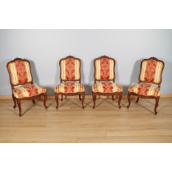 四把胡桃木攝政風格的椅子