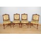 四把路易十五風格的胡桃木椅子，1900年