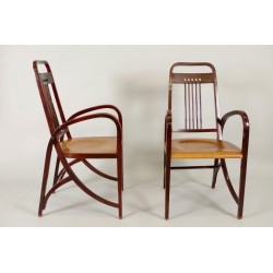 約瑟夫·霍夫曼(1878 - 1957 年)為 THONET:一對扶手椅。